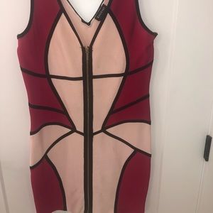 Bebe Color-block Bandage Dress